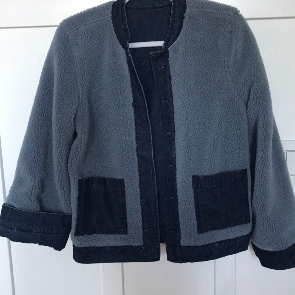 Madewell reversible sherpa jean jacket